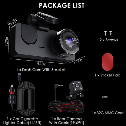ROADVUE C220 4K Dash Cam & SD Card